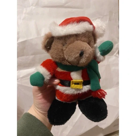 Vintage SANTA BEAR Stands 8 inches tall with tags - Picture 5 of 6